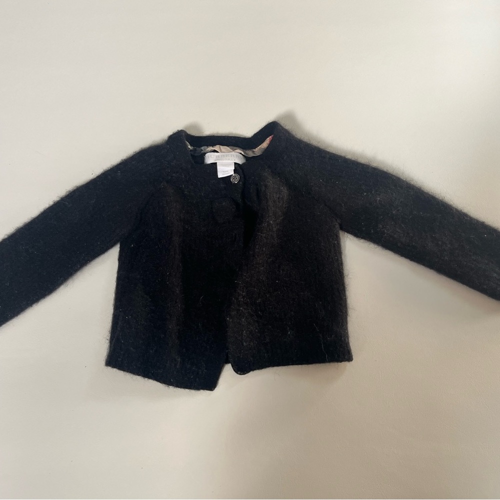 Baby Black Fuzzy Cardigan